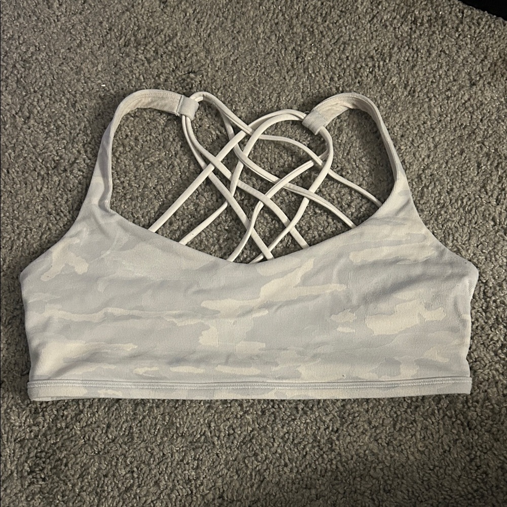 Lululemon White Camo Bra